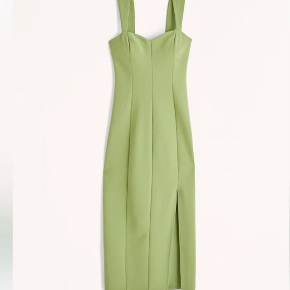 Abercrombie & Fitch Green Midi Dress